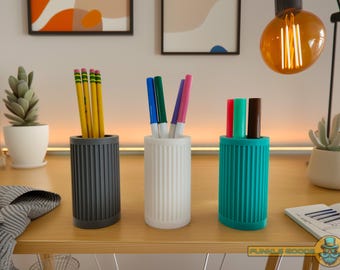 Minimalist Desk Organizer: Marker, Pencil & Paintbrush Holder