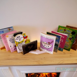 Présentoir pour porte-cartes de Noël | Porte-cartes pliable pour 10 cartes de vœux et d'anniversaire | Porte-cartes et organiseur minimalistes