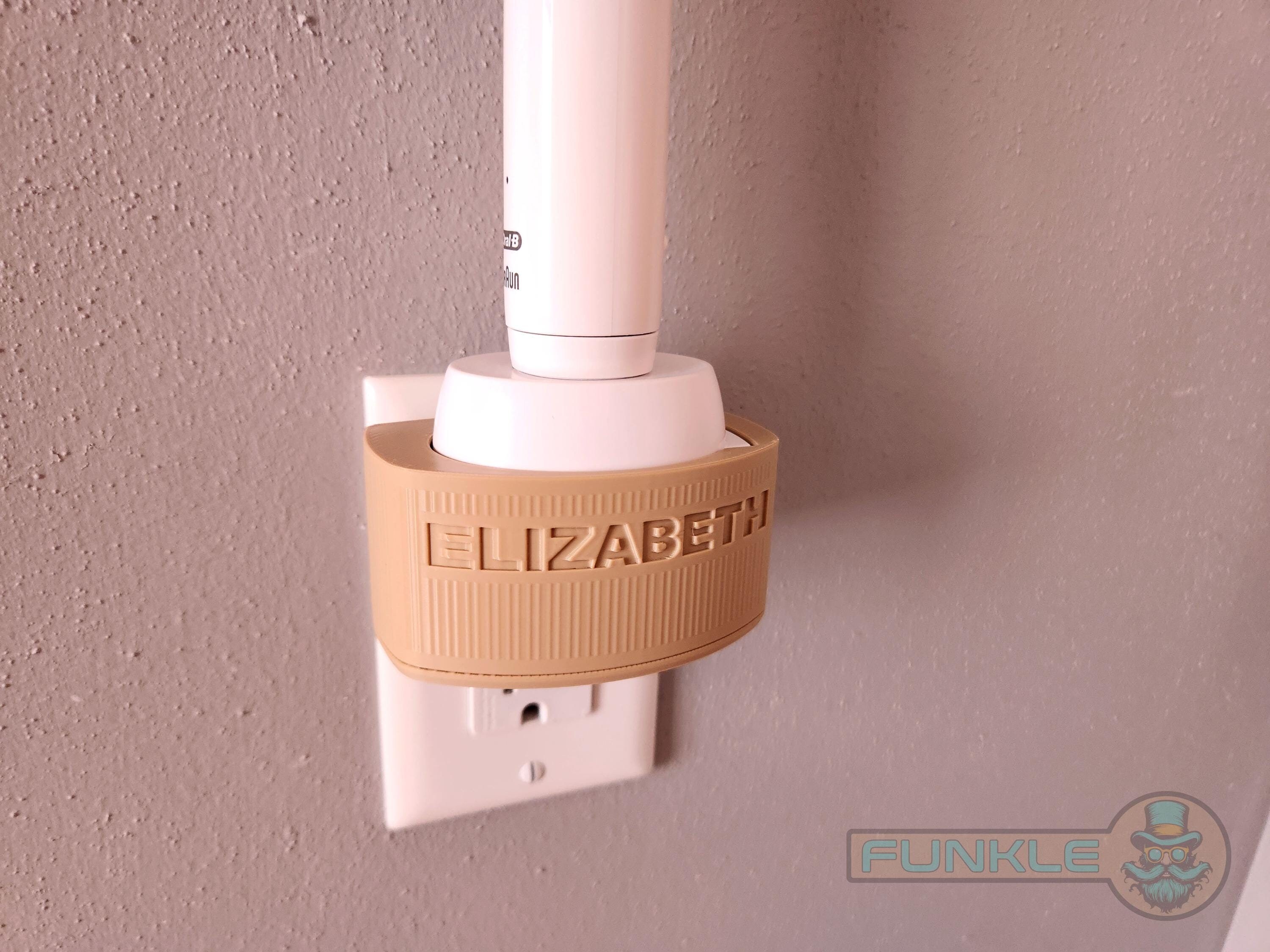 Personalized Oral-B Toothbrush Charger Wall Mount: Bathroom Organizer