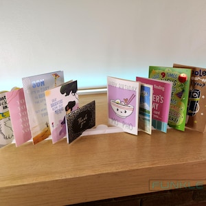 Présentoir pliable pour cartes de vœux | Support imprimé en 3D pour 10 cartes de vœux et de Noël | Porte-cartes et organiseur élégants