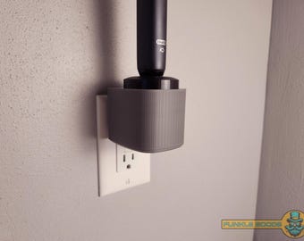 Charger Wall Outlet Mount for Oral B i07 i08 i09 : Cord Hider, Bathroom Organizer