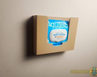 Holder for Aquation Wipes: Wall-Mounted Bathroom Organizer/Dispenser for 50-Count Pack