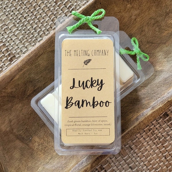 Lucky Bamboo | 3 oz Soy Wax Melt Bars | Heavily Scented