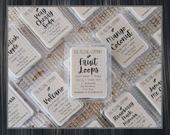 FRUIT Scented | 3 oz Soy Wax Melt Cubes | 24 Scent Choices | Maximum Fragrance Used!