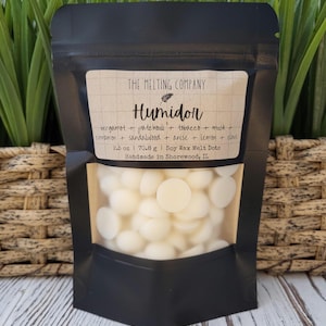 HUMIDOR | 2.5 oz | 70.8 g - Soy Wax Melt Dots | Heavily Scented | Resealable Standup Bag