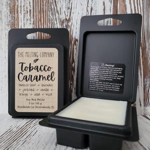 TOBACCO CARAMEL | 3 oz Soy Wax Melt Cubes | Heavily Scented