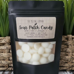 SOUR PATCH CANDY | 2.5 oz Soy Wax Melt Dots | Heavily Scented | Resealable Standup Bag