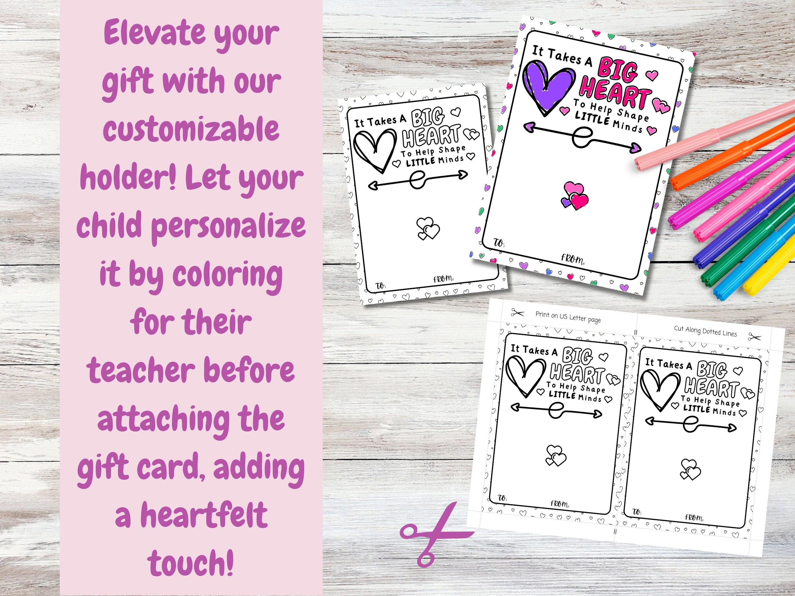 Teacher Appreciation Gift Card Holder Printable, Teacher Thank You Card ...