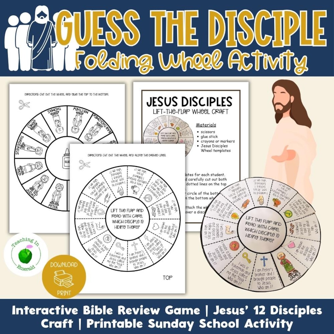 Guess the Disciple Wheel Craft | Jesus 12 Disciples Activity | Bible ...