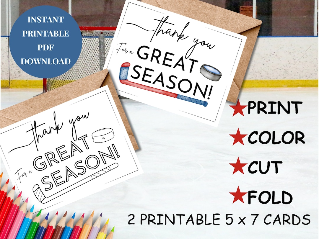 PRINTABLE Hockey Card Coloring - Il 1080xN.5821432384 96ms 