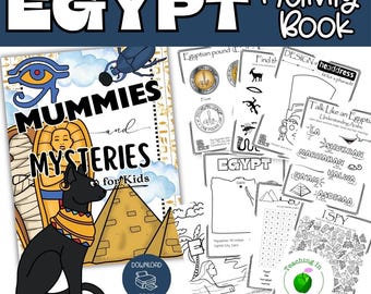 Egypt for Kids, Egypt Activities, Egypt Coloring, Travel Activities for Kids, Egypt Home-school, Egypt Printables, Teacher Printables, PDF