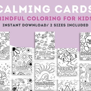 Coloriage pleine conscience pour enfants / Cartes de positivité / Estime de soi / Coloriages pour enfants / Coloriages de voyage pour enfants / Cartes à colorier pour enfants