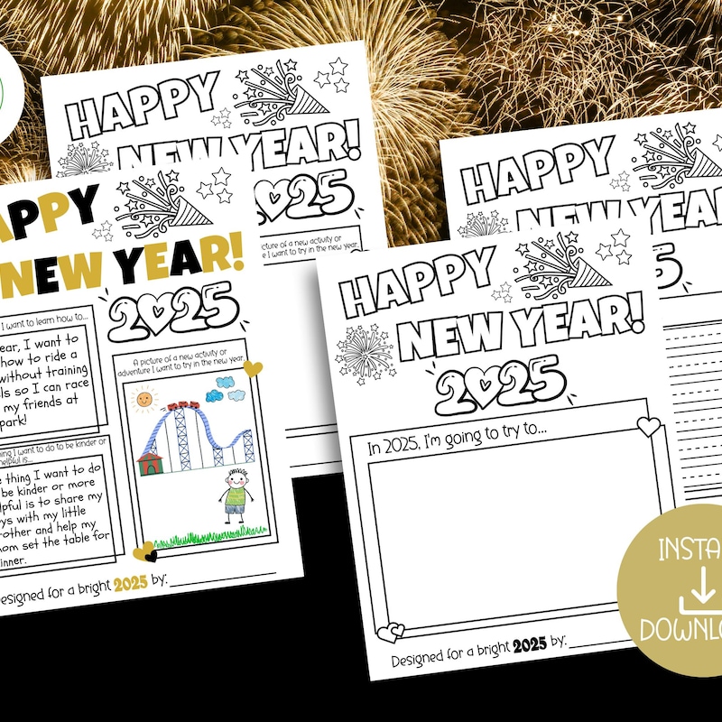 Kids 2025 Resolutions Etsy