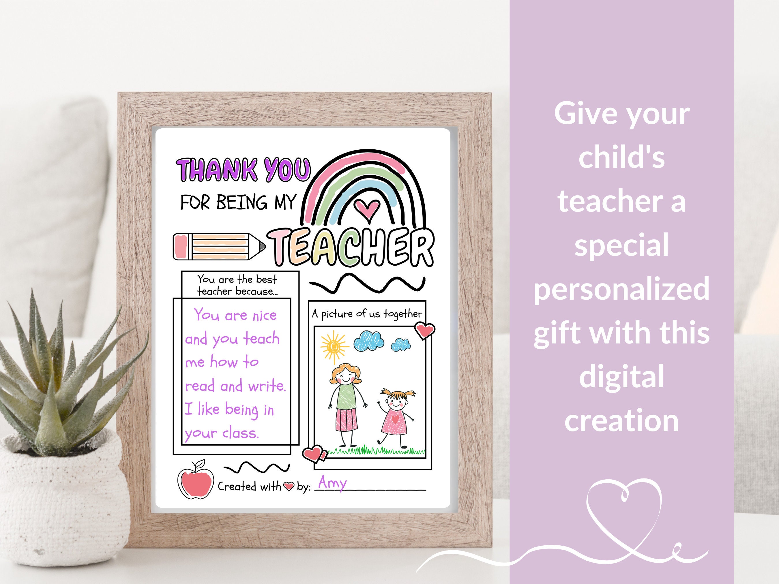 Teacher Appreciation Printable, Teacher Appreciation Week Gift, Thank ...