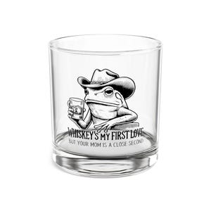 Funny Whiskey Rocks Glass, 10oz - Unique Gift for Dad, Birthday, Groomsmen, Home Bar, Frog Design, Whiskey Lover&#39;s Present