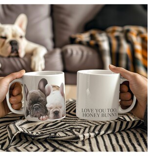 Tazza Grande 425 Ml Con Scritta Mother Of French Bulldogs - Regalo Perfetto Per Amanti Del Bulldog Francese - Gift Base
