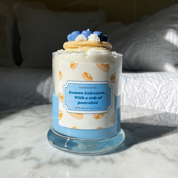 Damon Salvatore Blueberry Pancake | All Natural Soy Candle | The Vampire Diaries | Blueberry Syrup Scent