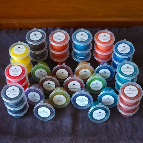 Candle Samples, Select 10 Fragrances, Ten-Dollar Coupon Off Your Next Candle Purchase, Try Before You Buy, Soothing Wick Sniffers