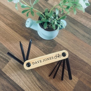 Personalised Outdoor 7 in 1 Multi Bike Tool | Gift for Cyclists & Handyman | Gifts for Dad / Grandad | Father's Day Gift | Gift for Him