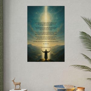 Die große Invokation – Spirituelle Wandkunst – Mystisches Licht Meditation Druck (Digitaler Download)