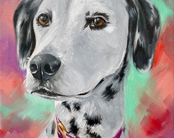 Custom Dog Oil Painting Portrait | Personalized pet art, Unique pet gift, Pet memorial painting, Dog portrait commission Gift for pet lovers
