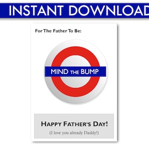 Biglietto per la festa del papà / Per il futuro papà / Biglietto d'auguri digitale personalizzato / Un meraviglioso biglietto per la festa del papà dal pancione
