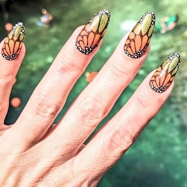 Butterfly Wing press-on nails | custom press-ons