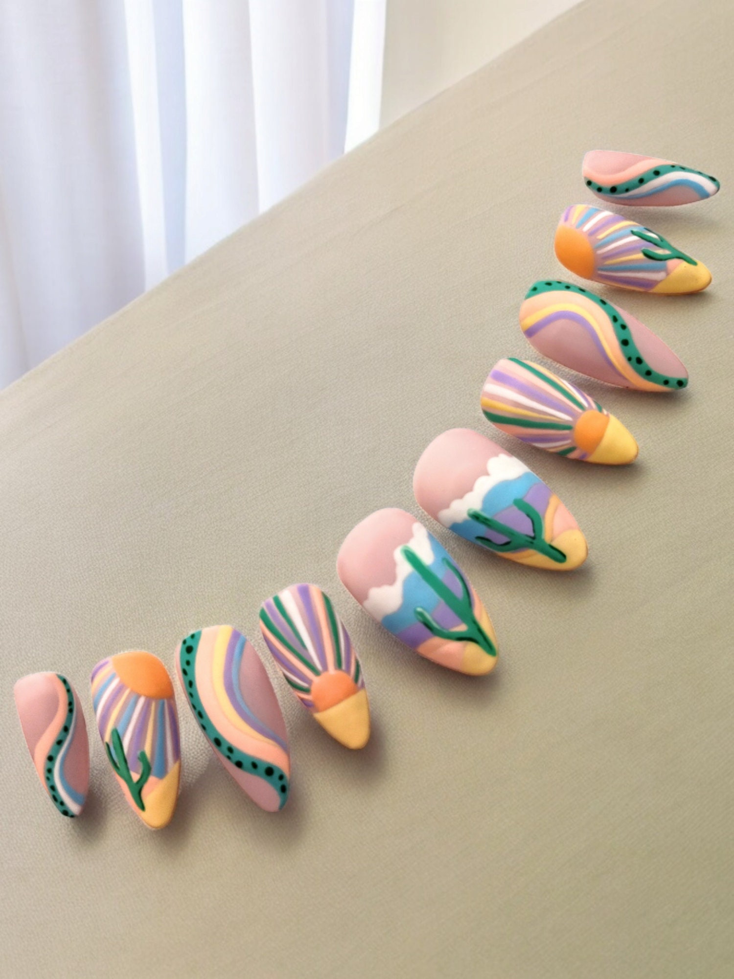 Desert Sunset Western Nails That Shine