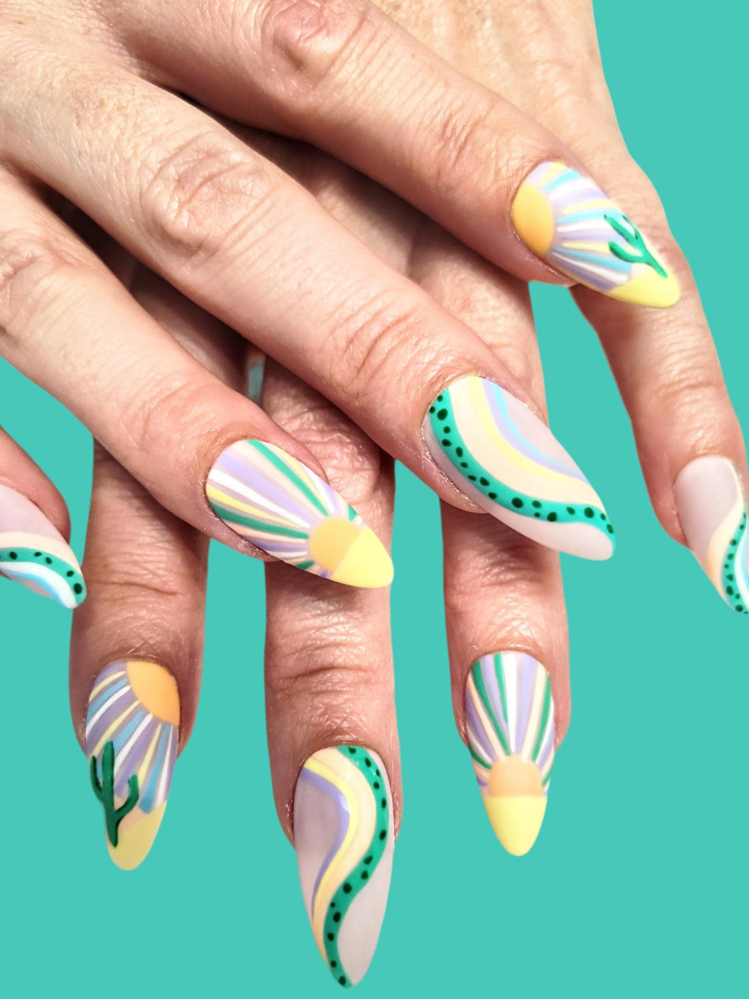 Desert Sunset Western Nails That Wow