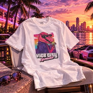 Duval Vice City Legend Dinosaur Graphic T-Shirt Fan Made