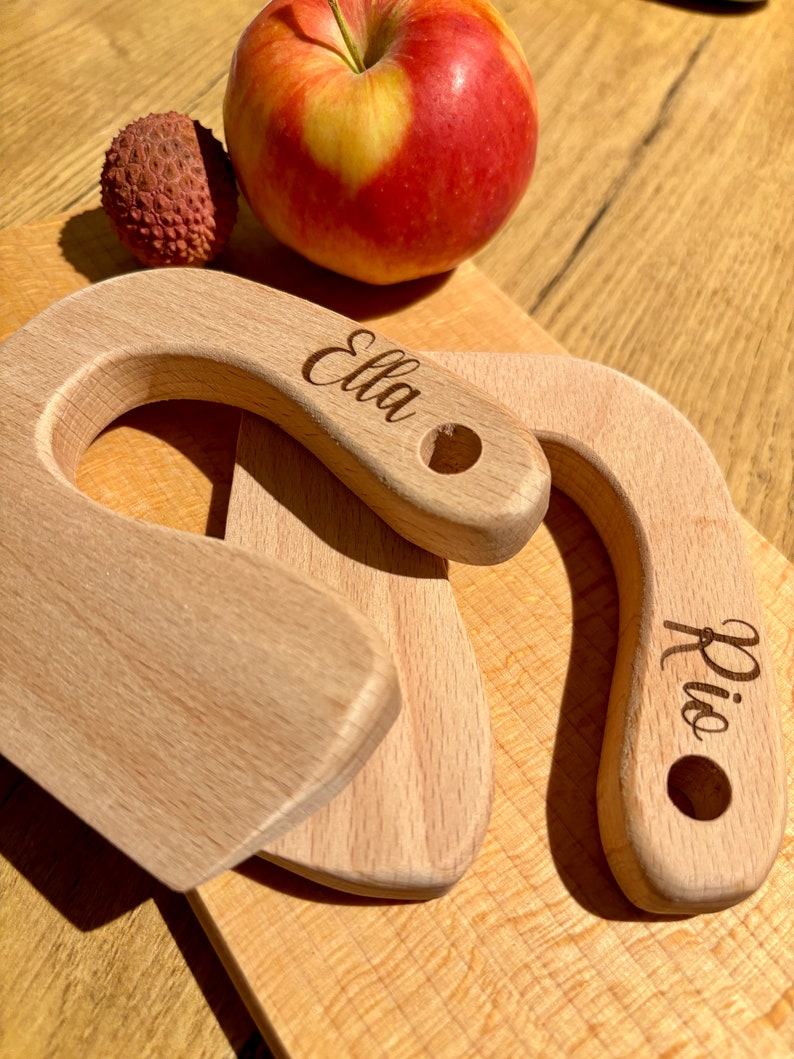 Personalisiertes Holz Kindermesser Bild 2