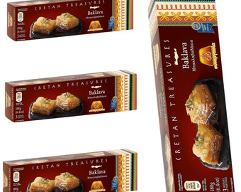 Lot de 4 baklava grecs, bonbons grecs, baklava, sucré, 4 x 180 g, livraison gratuite