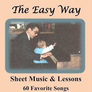 Partituras fáciles para piano – Cancionero en PDF con 60 canciones en letra grande – Descarga instantánea