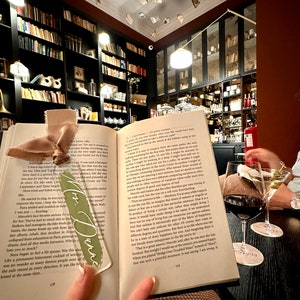 Custom Handpainted Personalized Bookmarks (Gifts, Wedding Favors, Wedding Placecards, or Escort Cards - Acrylic Bookmark)