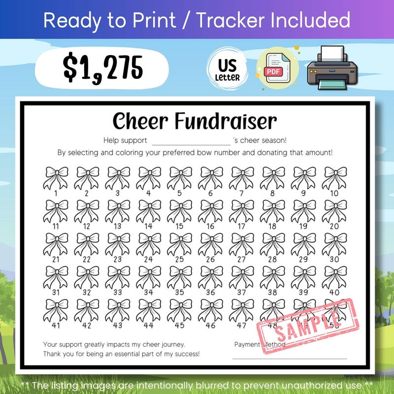 Cheer Bow Fundraiser Etsy