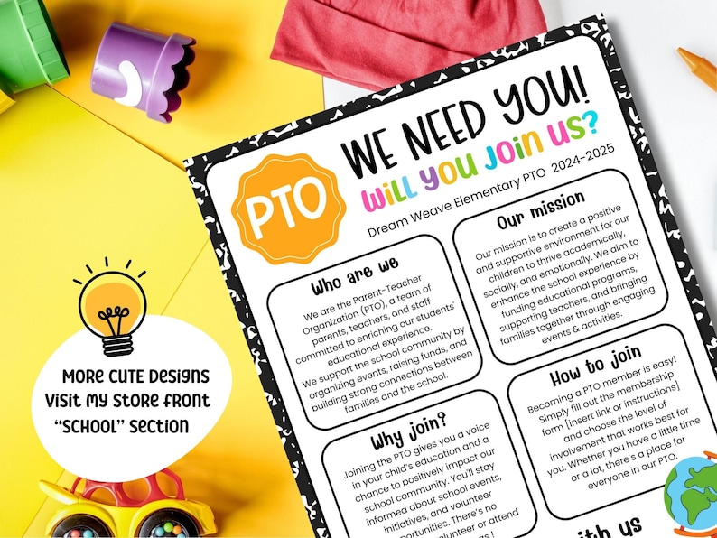 PTA/PTO Flyer Template: Editable School Newsletter (digital Download ...