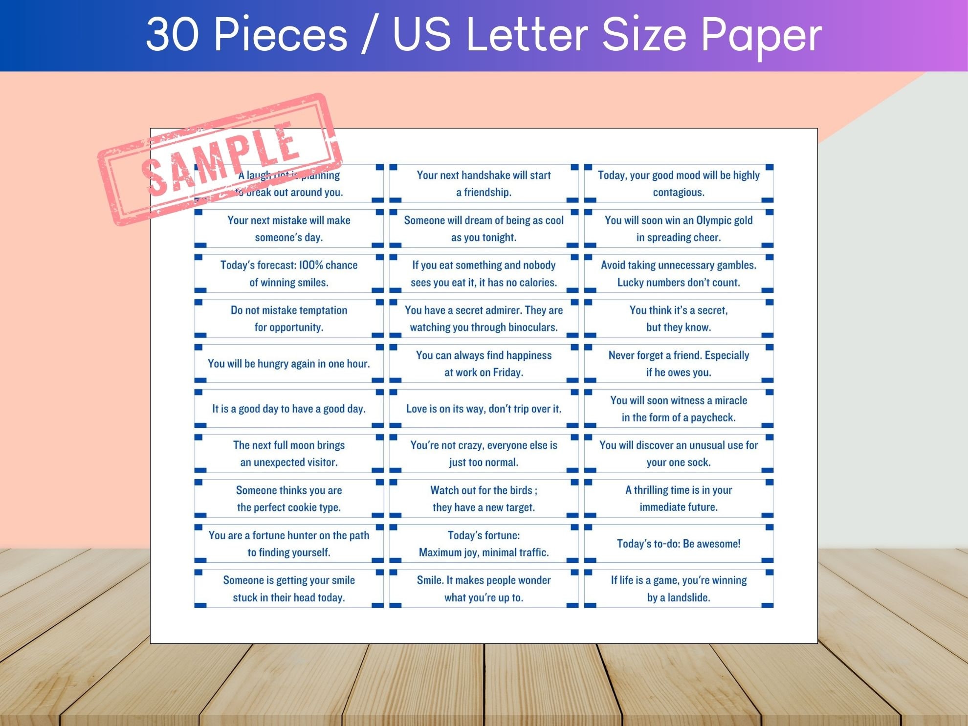 120 Funny Fortune Cookies Messages, Digital Download Funny Fortune ...