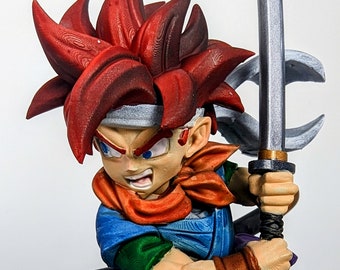 Crono 120mm (149mm to sword tip) Hand-Painted Chrono Trigger Figurine