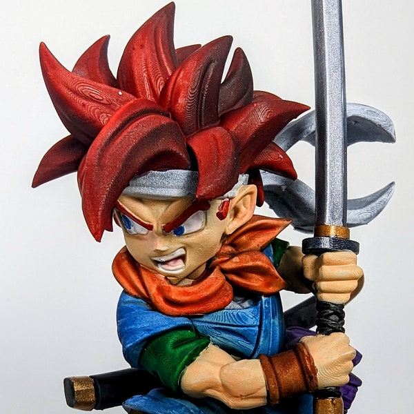 Crono 120mm (149mm to sword tip) Hand-Painted Chrono Trigger Figurine