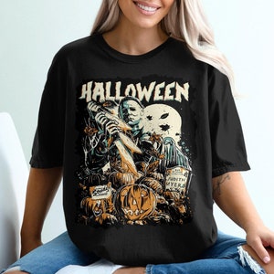 Vintage Michael Myers Halloween Tee Shirt Sweatshirt Hoodie, Horror Movie Shirt, Retro Halloween Sweatshirt, Horror Movie Thriller Gifts