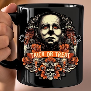 Horror Movie Coffee Mug, Retro Michael Myers Thriller Mug, Halloween Michael Meyers Coffee Mug, Scary Horror Movie Gifts, Classic Horror Mug
