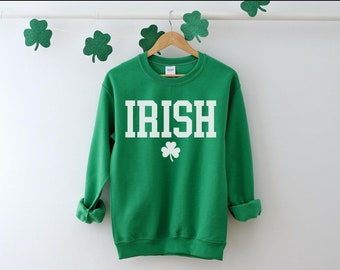 Suéter irlandés de la suerte, sudadera divertida del día de San Patricio, camiseta de trébol feliz, camiseta irlandesa, camiseta del día de San Patricio para mujer