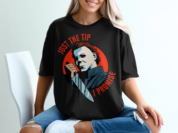 Silver Lake T-Shirts 'Just The Tip' Horror Movie Halloween Tee - Black, Medium - View #7