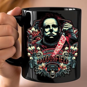 Horror Movie Coffee Mug, Retro Michael Myers Thriller Mug, Michael Myers Halloween Horror Movie Coffee Mug Gift, Scary Movie Horror Gifts