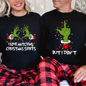 Christmas Couple Sweaters, Christmas Pajamas, Funny Christmas Shirt Set, Ugly Christmas Sweater Couple, Couples Matching Christmas Tshirts