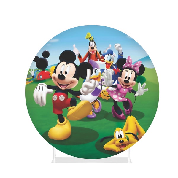 Round Fabric Backdrop - Mickey Mouse Club House