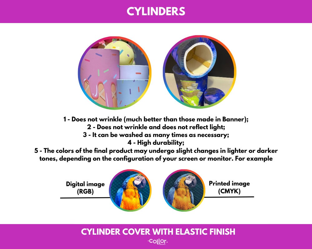 Set 3 Cylinder Cover Fabric - CANDYLAND
