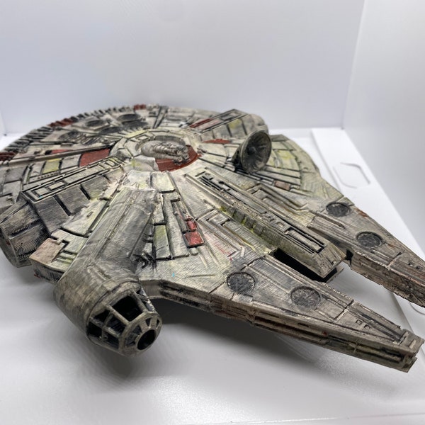 Millennium Falke Replica, Statue aus Star Wars handbemalt & selbstgemacht, millenium falcon sculptur, detailgetreu aus dem 3D-Druck