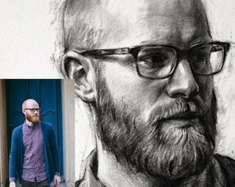 Benutzerdefinierte Skizze vom Foto, Männerzeichnung, Portraitzeichnung vom Foto, Portraitzeichnung vom Mann