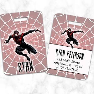 Spiderman-bagagelabel, bagagelabel, gepersonaliseerd
